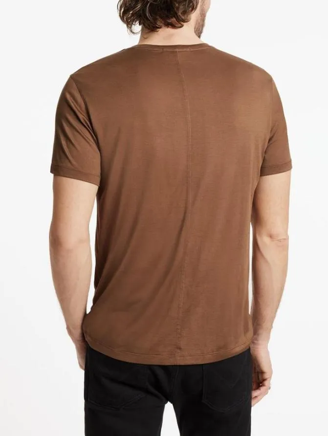 CHARLES CREWNECK Brown Clothing John Varvatos TShirts