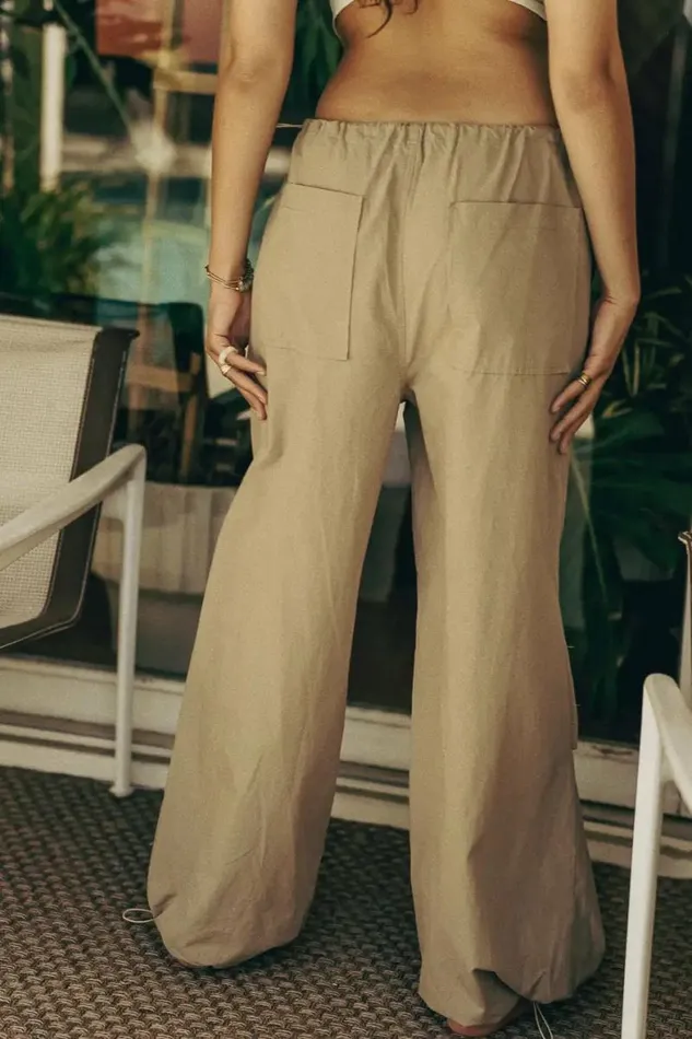 Charlie Parachute Pants In Khaki Khaki Women Bohme Pants