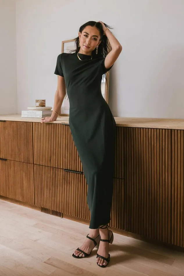 Ciara Maxi Dress In Hunter Green Hunter Green Women Bohme Dresses