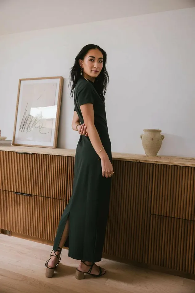 Ciara Maxi Dress In Hunter Green Hunter Green Women Bohme Dresses