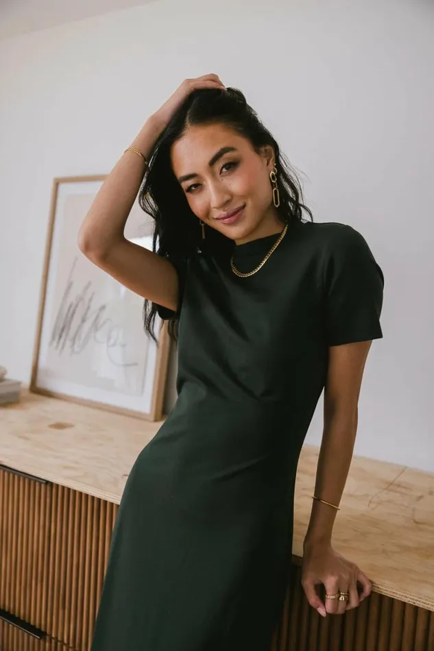 Ciara Maxi Dress In Hunter Green Hunter Green Women Bohme Dresses