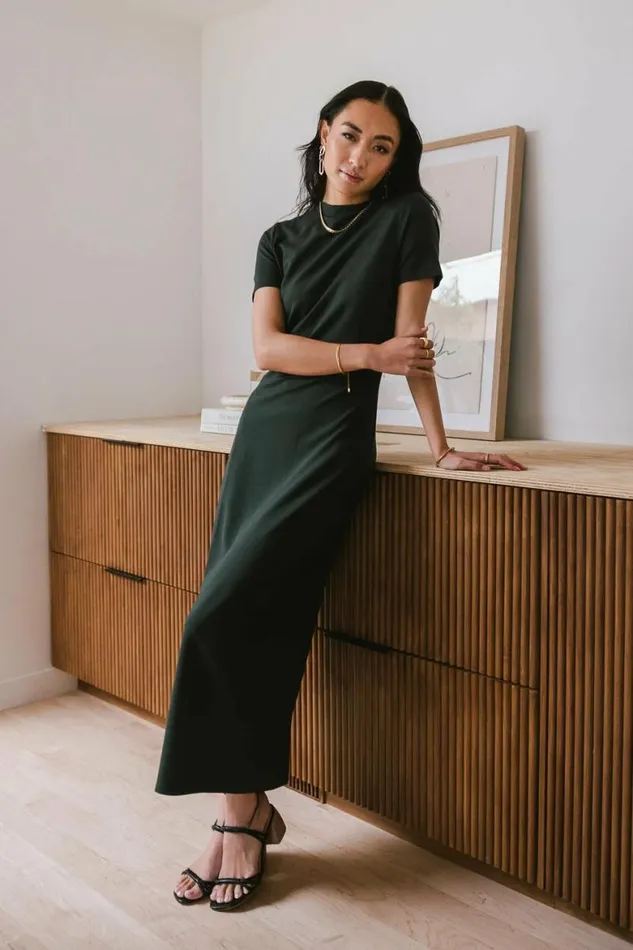 Ciara Maxi Dress In Hunter Green Hunter Green Women Bohme Dresses