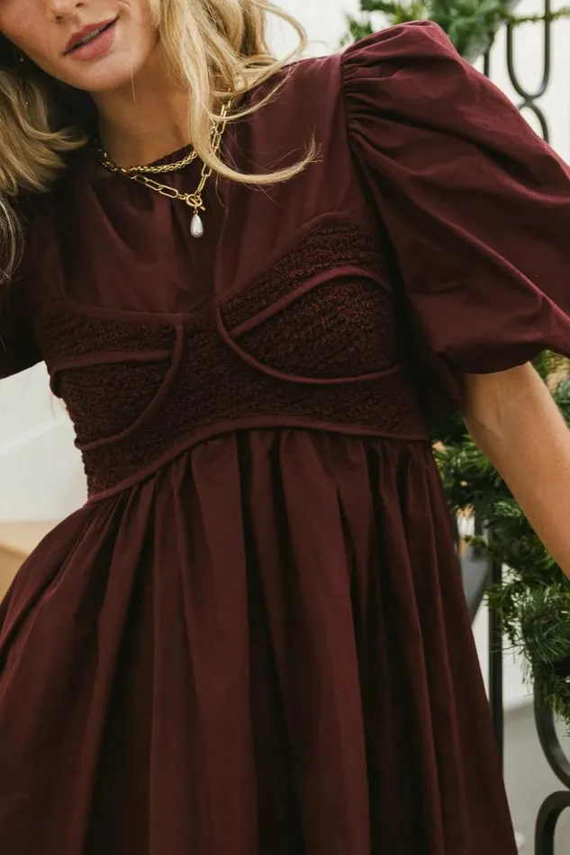 Claire Maxi Dress In Burgundy Burgundy Women Bohme Dresses