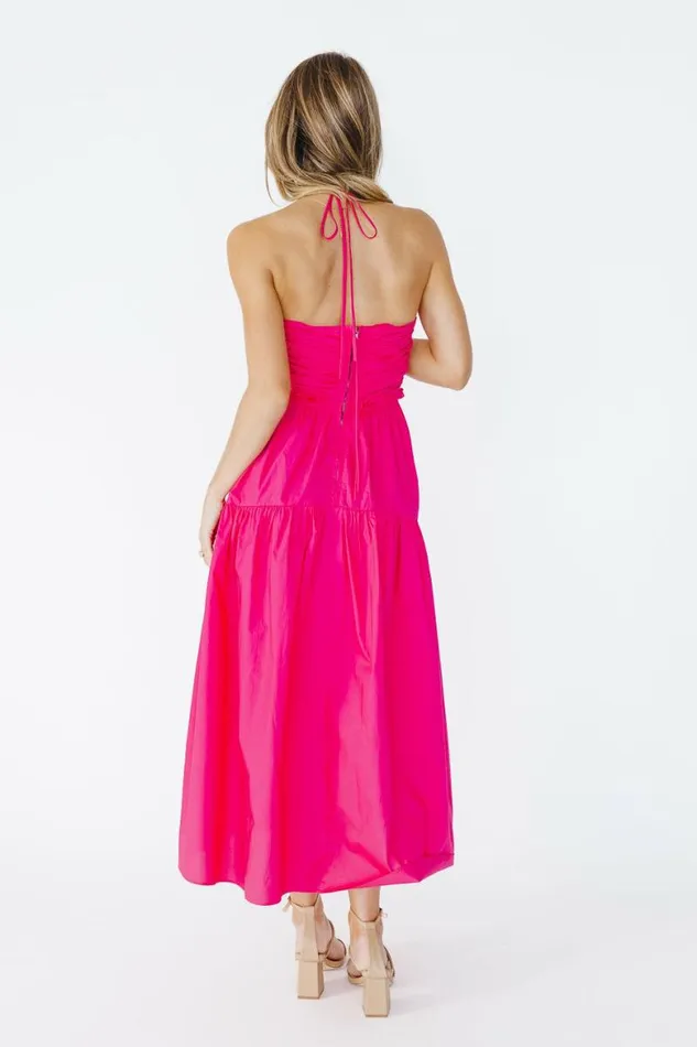 Clara Midi Dress Fuchsia Women Bohme Dresses