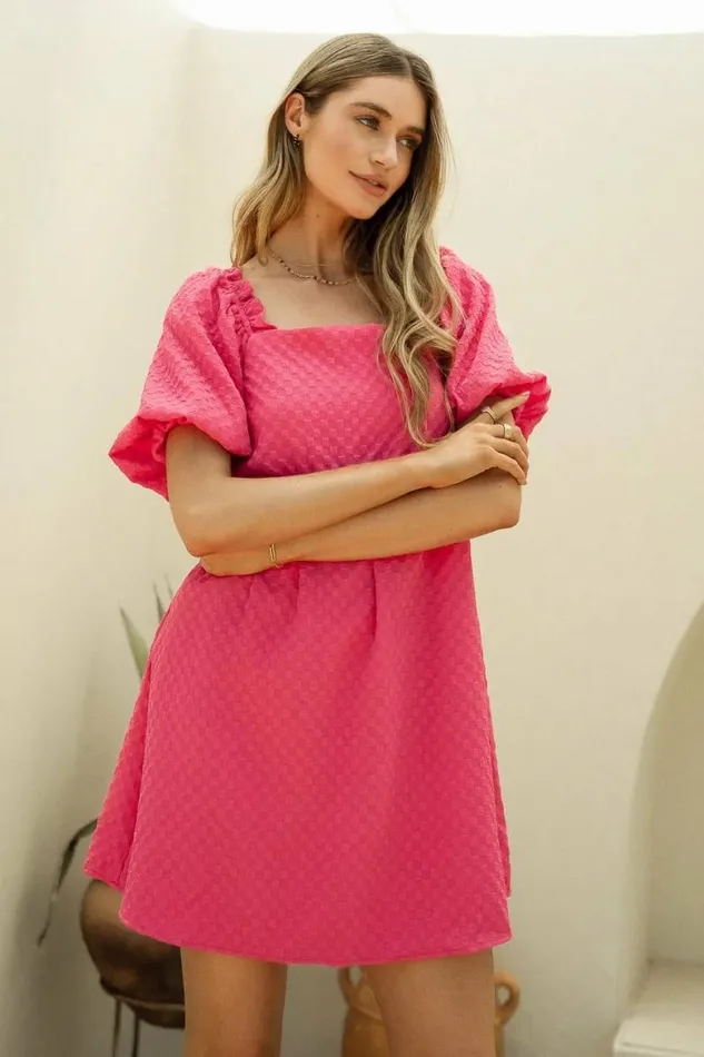 Claudette Mini Dress In Pink Pink Women Bohme Dresses