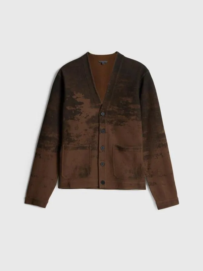 CLAYTON CARDIGAN Brown Clothing John Varvatos Sweaters