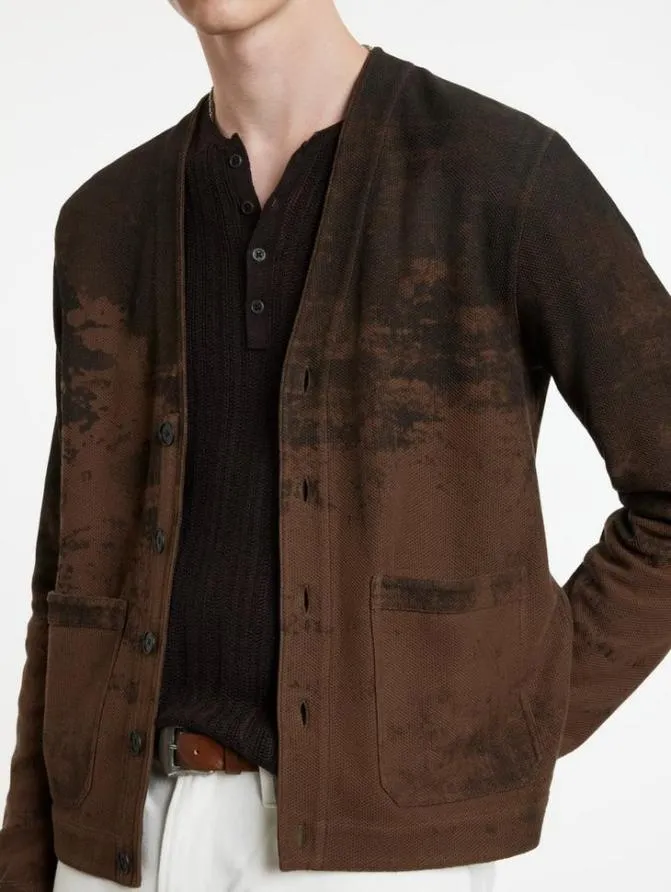 CLAYTON CARDIGAN Brown Clothing John Varvatos Sweaters