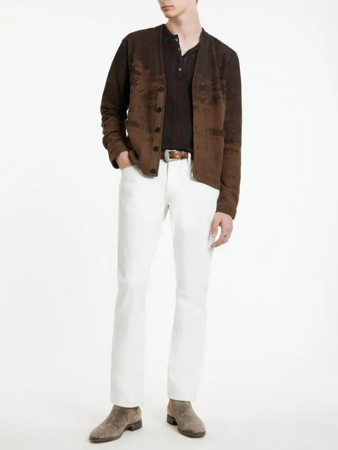 CLAYTON CARDIGAN Brown Clothing John Varvatos Sweaters