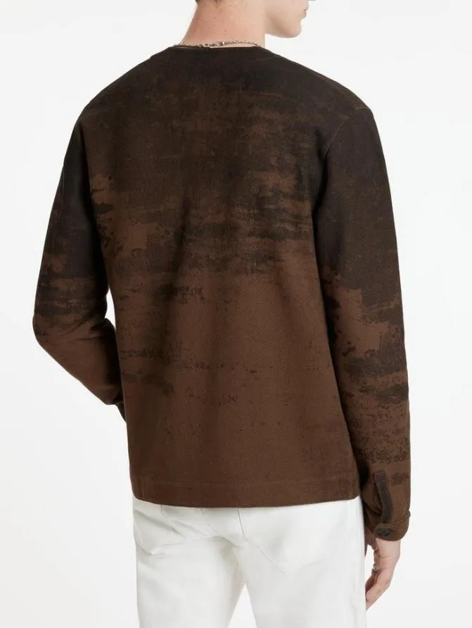 CLAYTON CARDIGAN Brown Clothing John Varvatos Sweaters