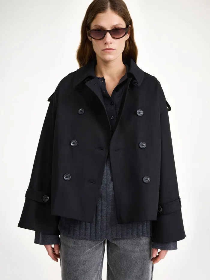 Coats and Jackets Women By Malene Birger Alisandra Trench Jacket Black Coats and Jackets Women By Malene Birger Alisandra Trench Jacket Black