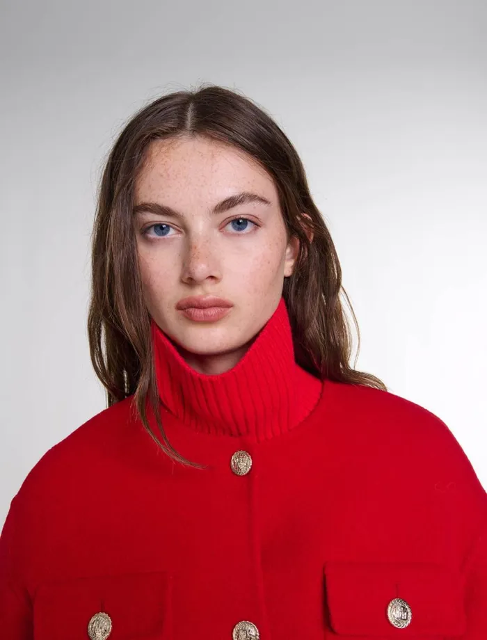 Coats Women Maje Belted DoubleFaced Jacket Red