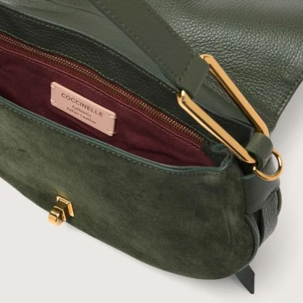 Coccinelle Magie Suede Bimaterial Medium Alga Women Coccinelle Top Handle Bag Coccinelle Magie Suede Bimaterial Medium Alga Women Coccinelle Top Handle Bag