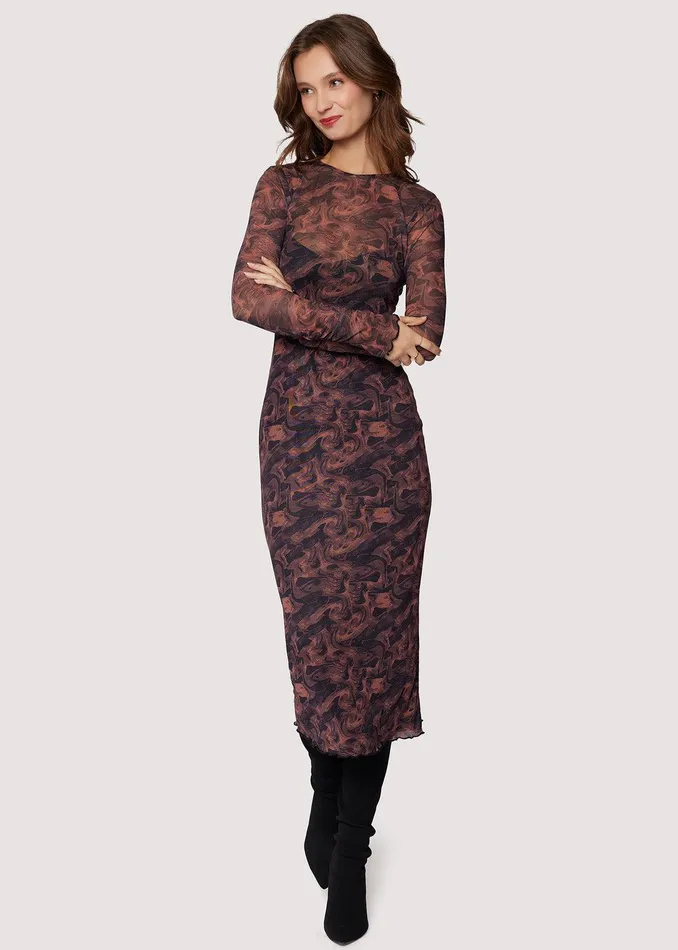 Contessa Midi Dress Copperblack Women Lost Wander Dresses