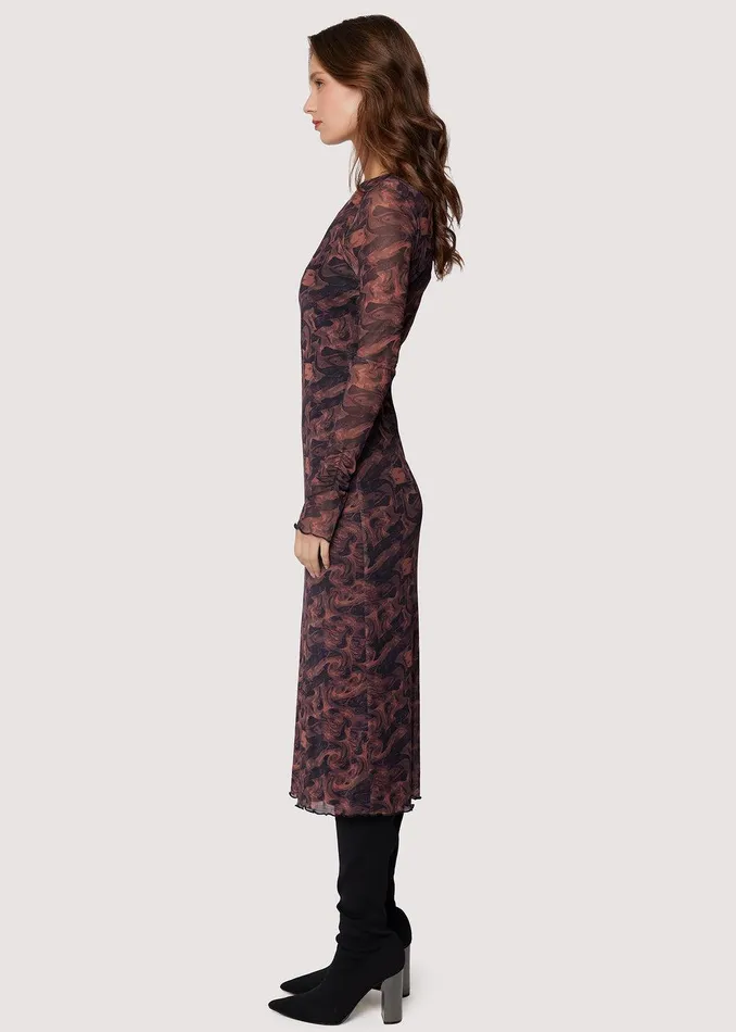 Contessa Midi Dress Copperblack Women Lost Wander Dresses