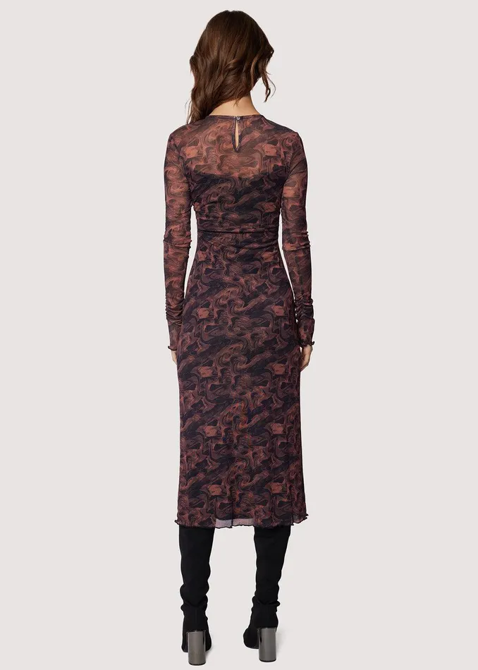 Contessa Midi Dress Copperblack Women Lost Wander Dresses