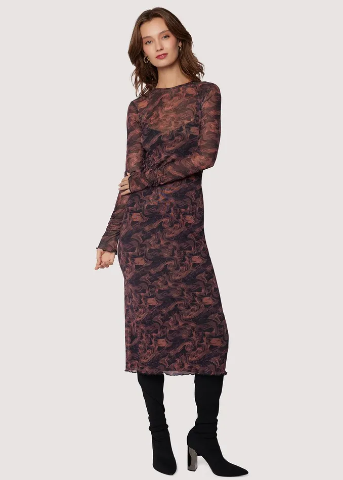 Contessa Midi Dress Copperblack Women Lost Wander Dresses