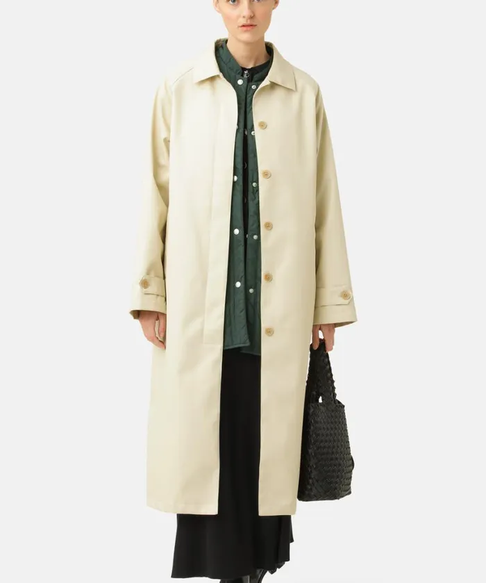 Cotten Rain Coat 8211 Bleached Sand Outerwear Ilse Jacobsen All Jackets And Coats