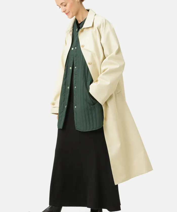 Cotten Rain Coat 8211 Bleached Sand Outerwear Ilse Jacobsen All Jackets And Coats