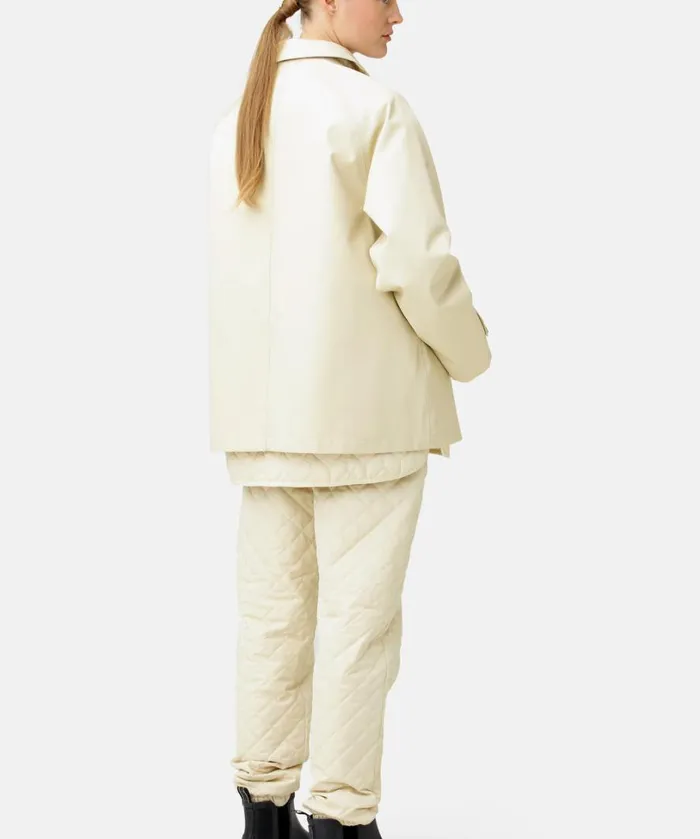 Cotten Rain Coat 8211 Bleached Sand Outerwear Ilse Jacobsen All Jackets And Coats