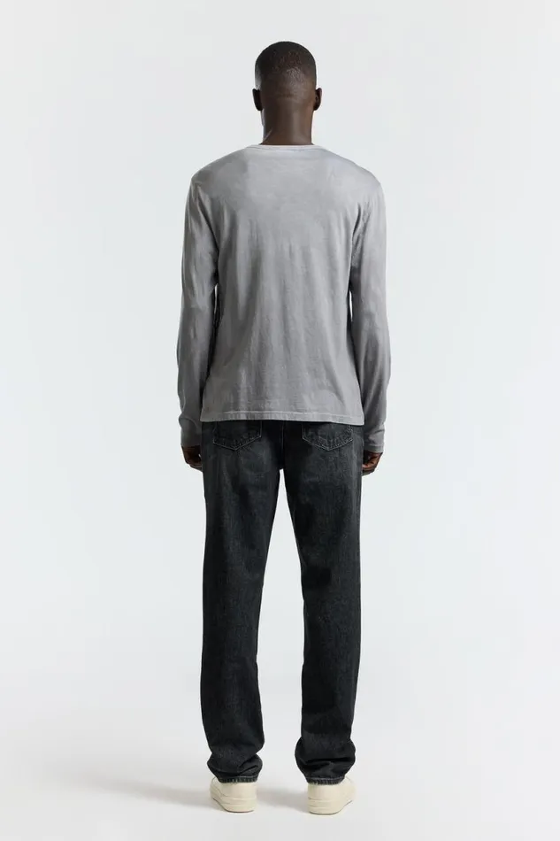 COTTON CITIZEN SHIRTS Classic Crew Long Sleeve Shirt Vintage Cement 8211 Men