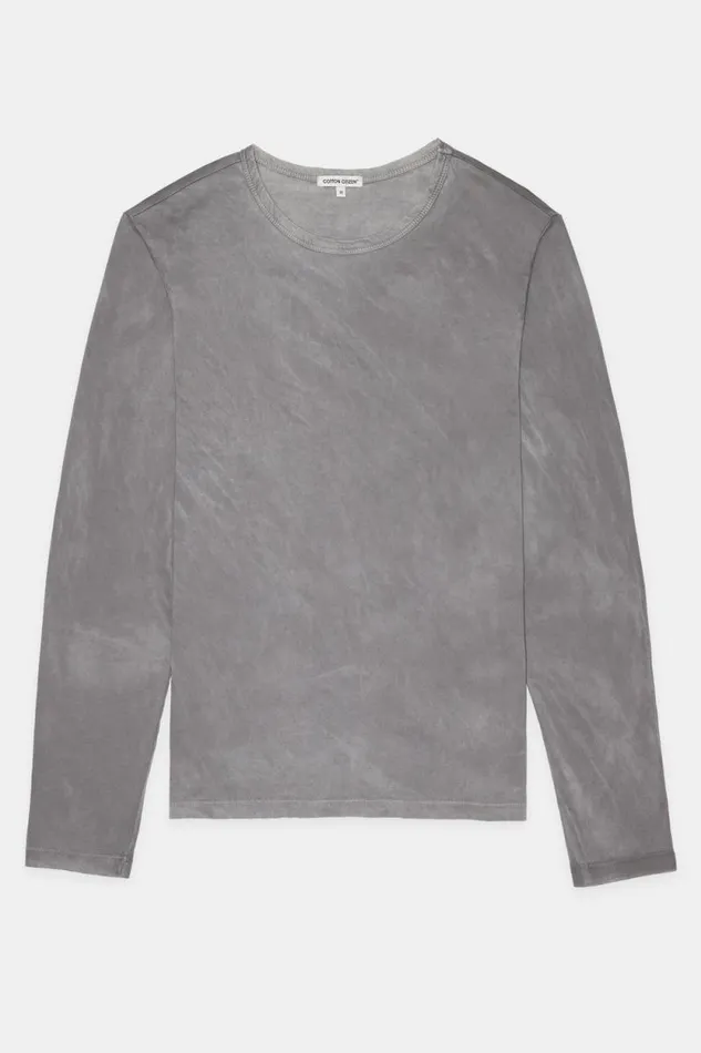 COTTON CITIZEN SHIRTS Classic Crew Long Sleeve Shirt Vintage Cement 8211 Men
