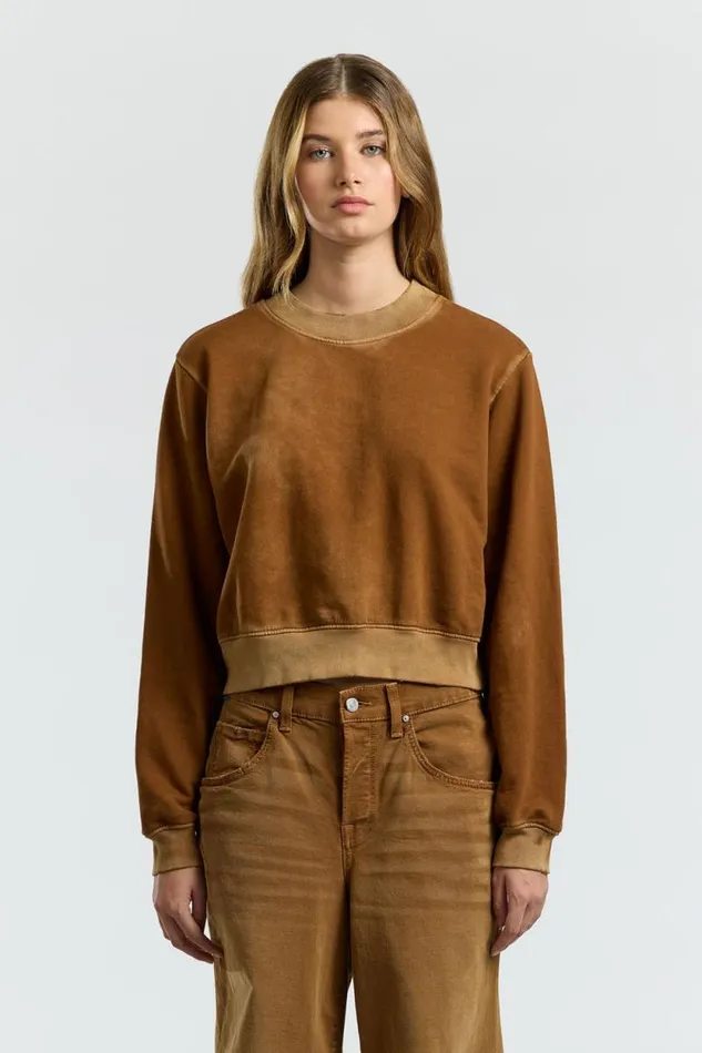 COTTON CITIZEN SWEATSHIRTS Milan Crew Sweatshirt Vintage Cider 8211 Women