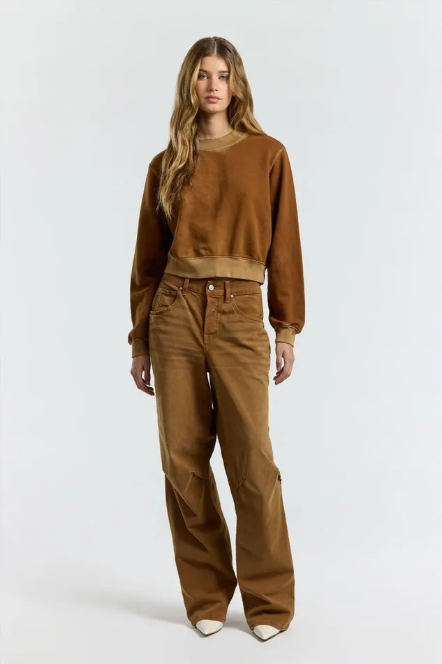COTTON CITIZEN SWEATSHIRTS Milan Crew Sweatshirt Vintage Cider 8211 Women