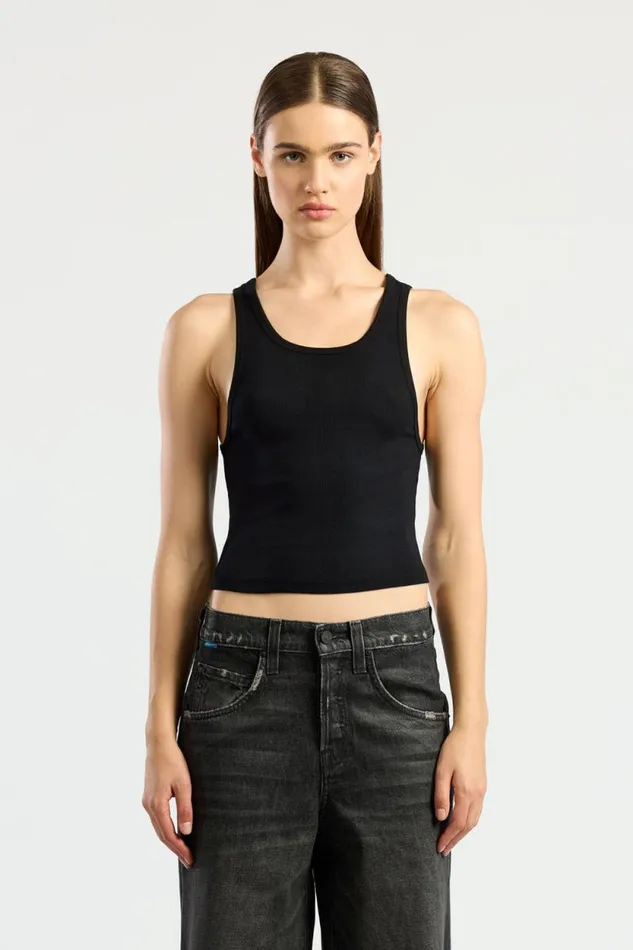 COTTON CITIZEN TANKS Verona Crop Tank Jet Black 8211 Women