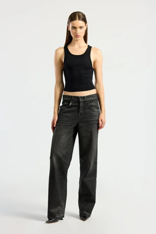 COTTON CITIZEN TANKS Verona Crop Tank Jet Black 8211 Women