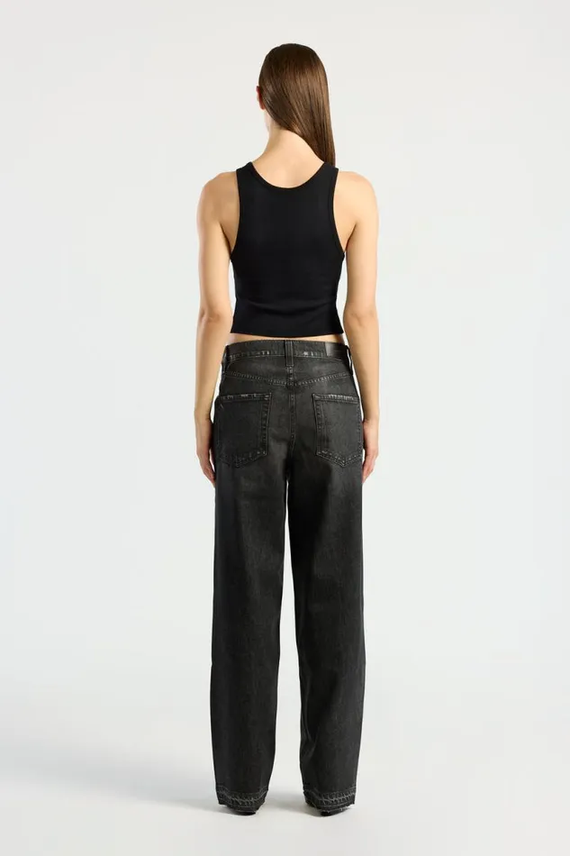 COTTON CITIZEN TANKS Verona Crop Tank Jet Black 8211 Women