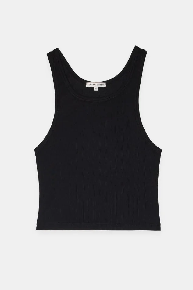 COTTON CITIZEN TANKS Verona Crop Tank Jet Black 8211 Women
