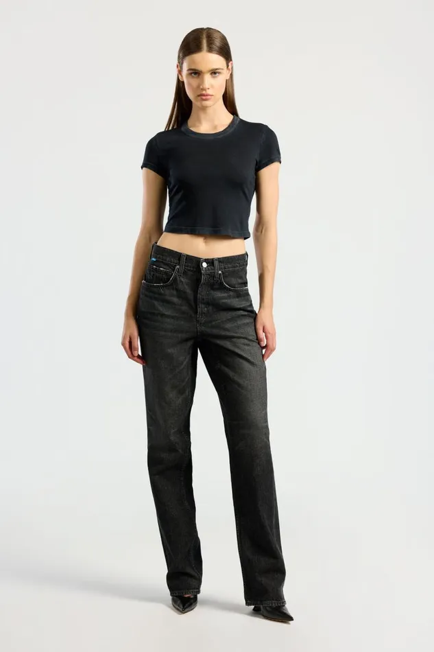 COTTON CITIZEN TEES Standard Baby Tee Vintage Black 8211 Women