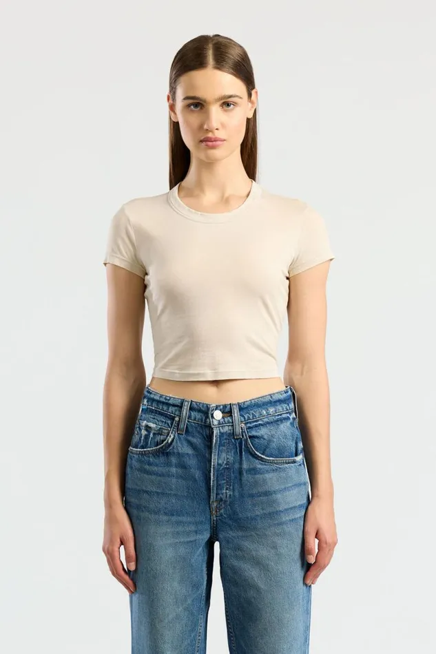 COTTON CITIZEN TEES Standard Baby Tee Vintage Oatmeal 8211 Women