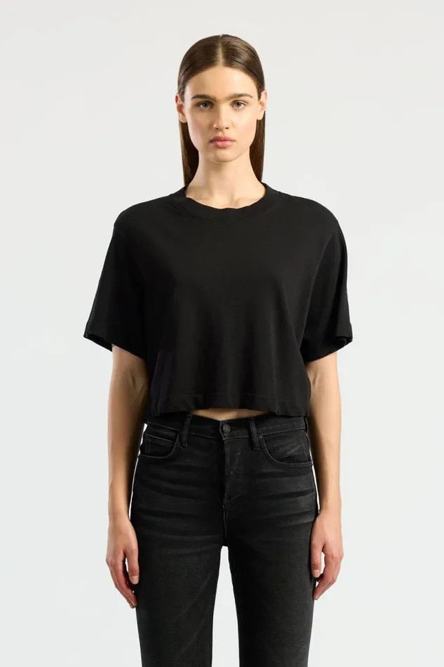 COTTON CITIZEN TEES Tokyo Crop Tee Jet Black 8211 Women