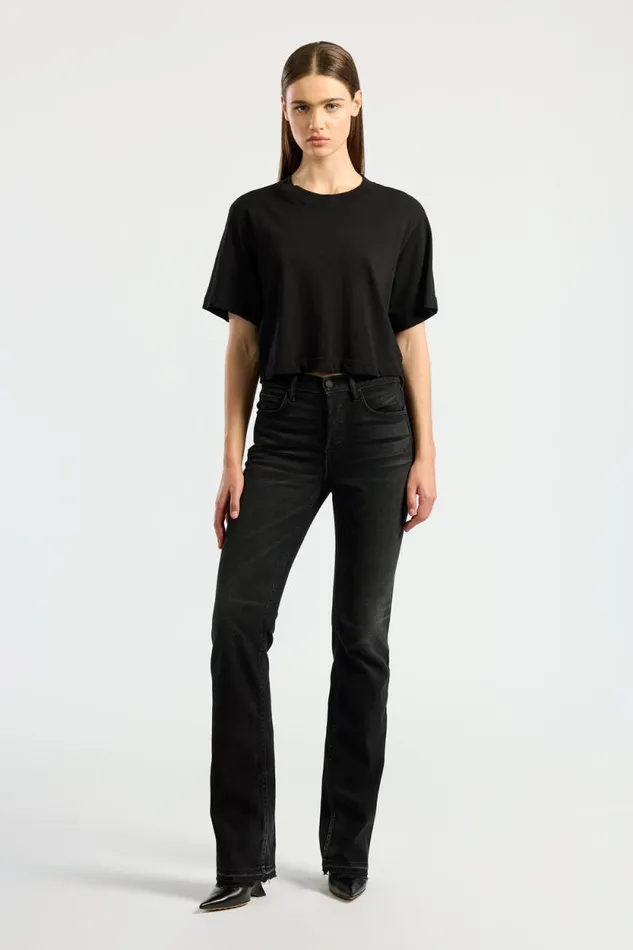 COTTON CITIZEN TEES Tokyo Crop Tee Jet Black 8211 Women