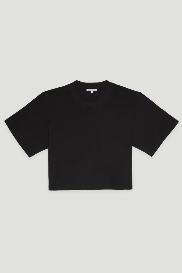 COTTON CITIZEN TEES Tokyo Crop Tee Jet Black 8211 Women