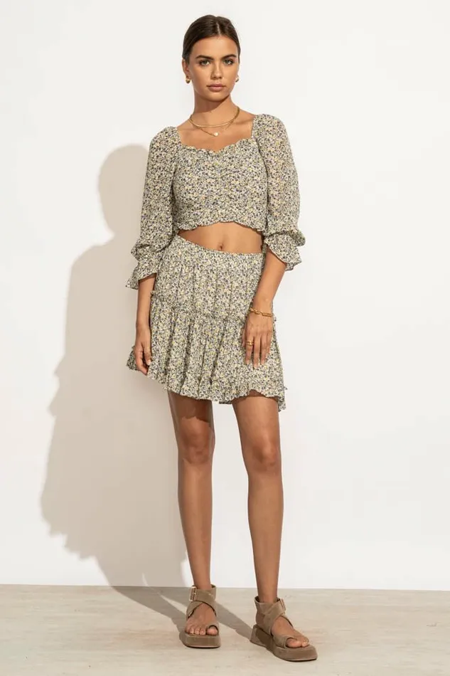 Courtney Cropped Top 8211 FINAL SALE Blue Women Bohme Tops
