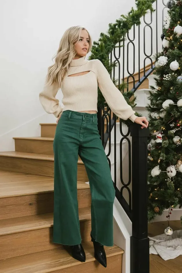 Darian Pants In Green Green Women Bohme Denim