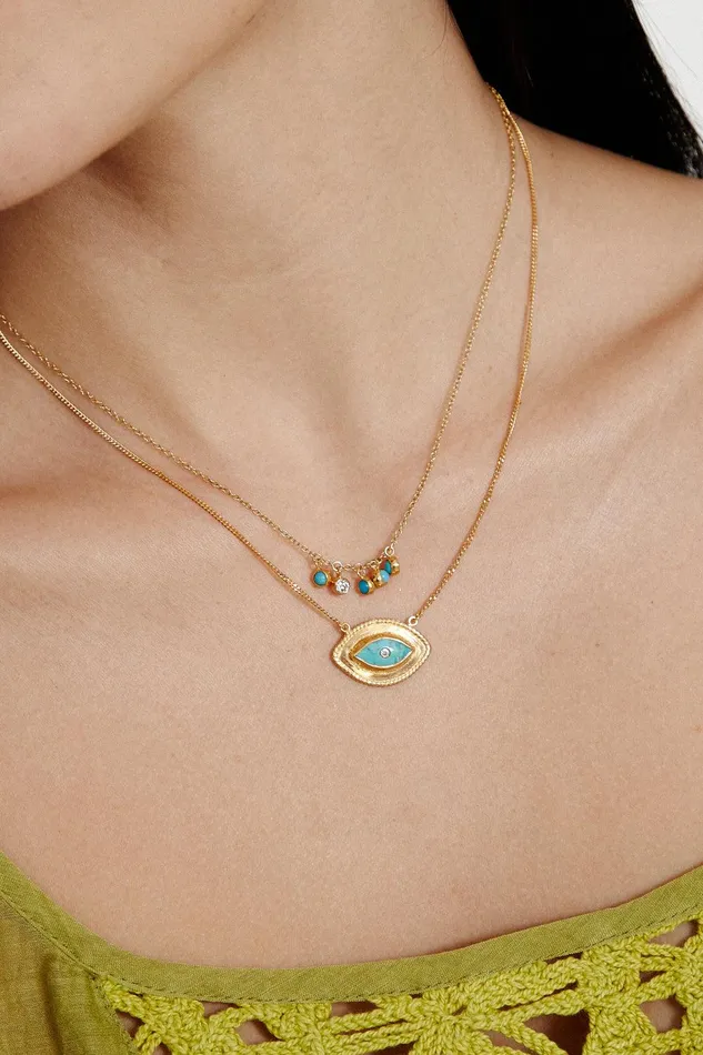 Delilah Charm Necklace Turquoise Mix Women Chan Luu Necklaces