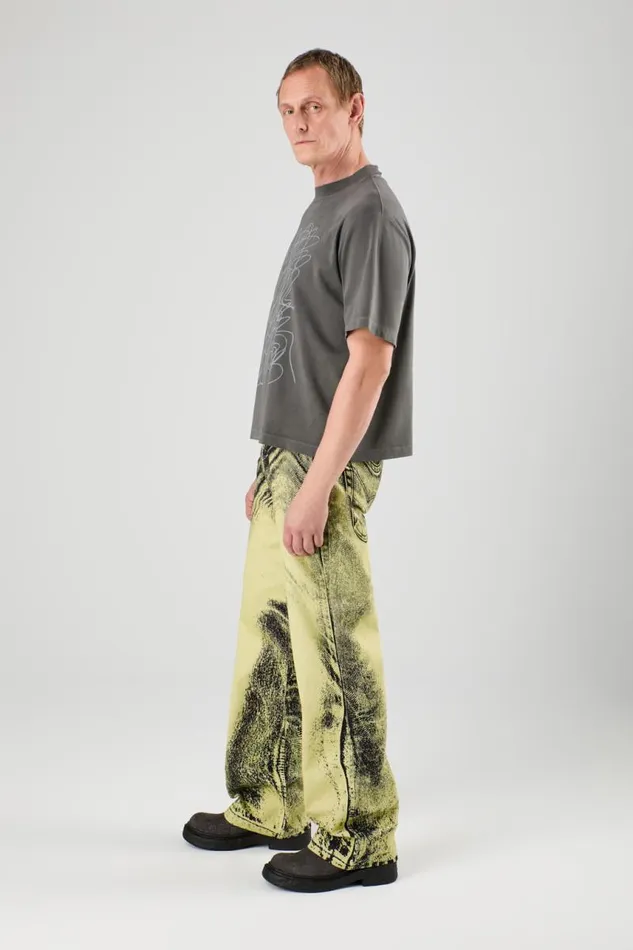 Denim Men Camper Denim Jeans YellowBlack Distorted Print Denim Jeans Denim Men Camper Denim Jeans YellowBlack Distorted Print Denim Jeans