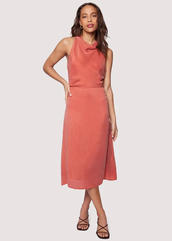 Desert Marigold Midi Dress Rust Women Lost Wander Dresses