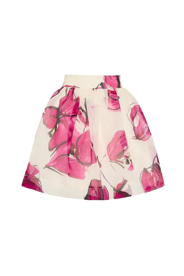 Dixie Flared Mini Skirt Falling Florals Women Aje Skirts