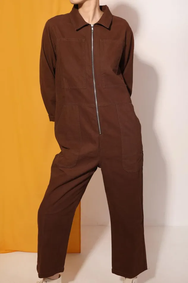 Dominic Boilersuit Chocolate Womens LF Markey One Pieces