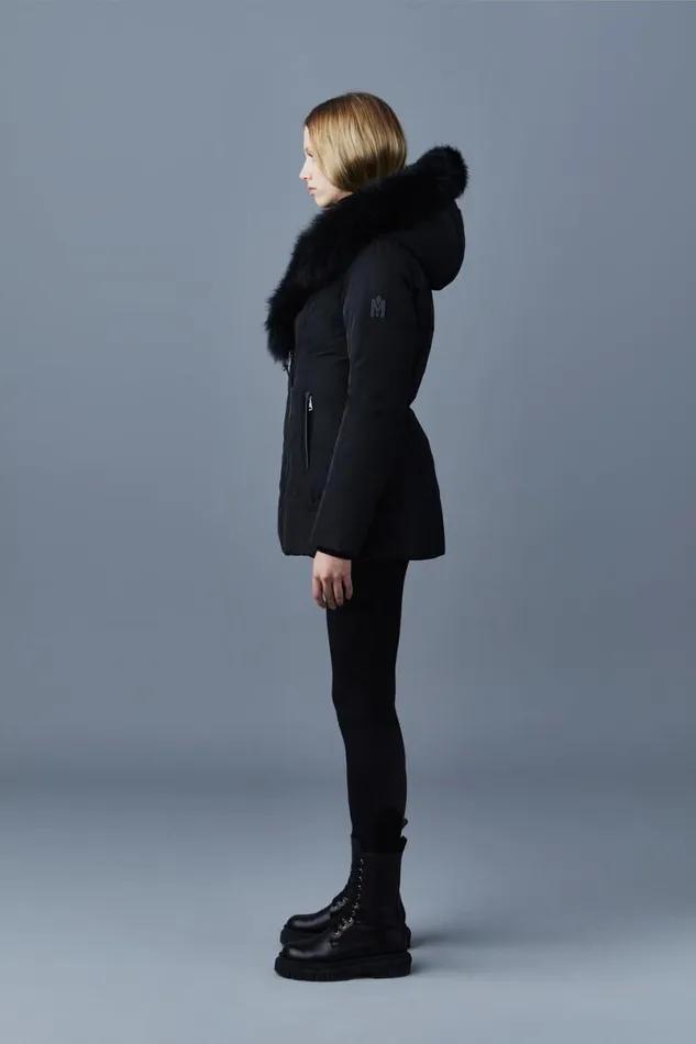 Downs and Jackets Women Mackage ADALI Down Coat With Blue Fox Fur Signature Mackage Collar Navygold Downs and Jackets Women Mackage ADALI Down Coat With Blue Fox Fur Signature Mackage Collar Navygold