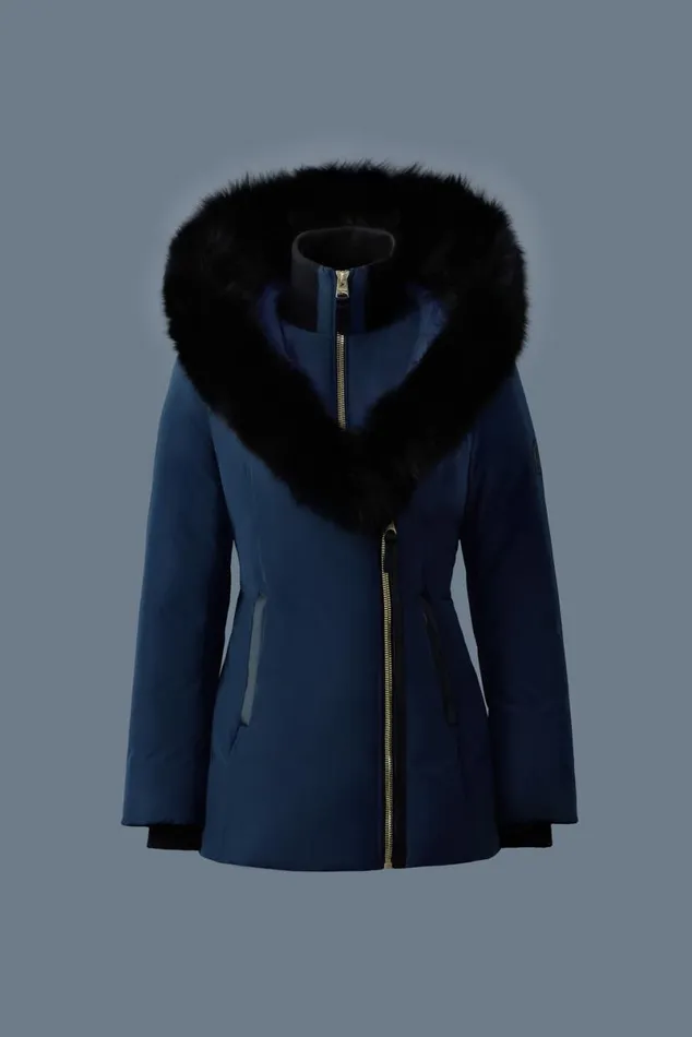 Downs and Jackets Women Mackage ADALI Down Coat With Blue Fox Fur Signature Mackage Collar Navygold Downs and Jackets Women Mackage ADALI Down Coat With Blue Fox Fur Signature Mackage Collar Navygold