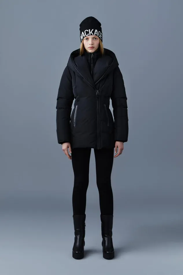 Downs and Jackets Women Mackage ADALI Down Coat With Signature Mackage Collar Black Downs and Jackets Women Mackage ADALI Down Coat With Signature Mackage Collar Black