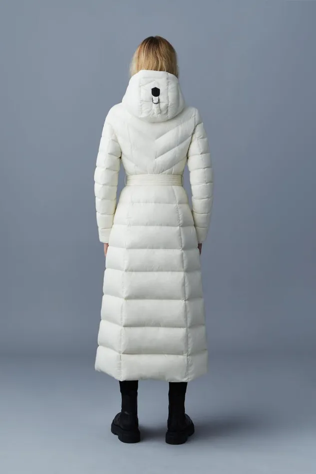 Downs and Jackets Women Mackage CALINA Lustrous Down Maxi Coat Cream