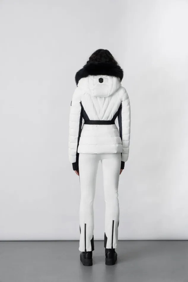 Downs and Jackets Women Mackage ELITA Down Ski Jacket With Removable Blue Fox Fur Trim Black Downs and Jackets Women Mackage ELITA Down Ski Jacket With Removable Blue Fox Fur Trim Black