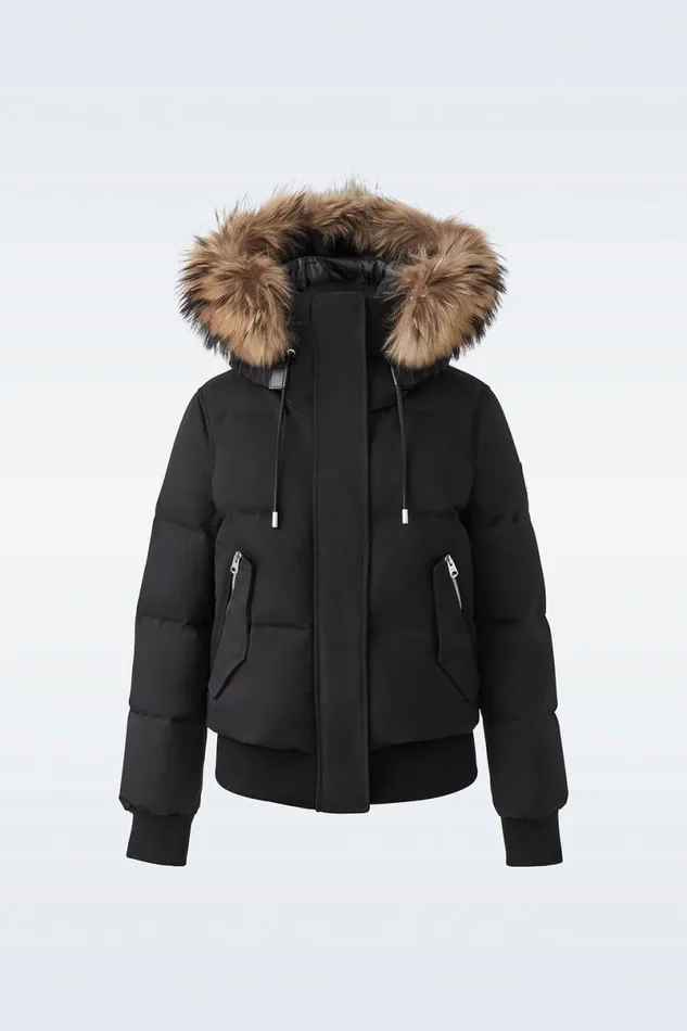 Downs and Jackets Women Mackage NEFIFZ Down Jacket With Removable Fur Trimmed Hood Cream Downs and Jackets Women Mackage NEFIFZ Down Jacket With Removable Fur Trimmed Hood Cream