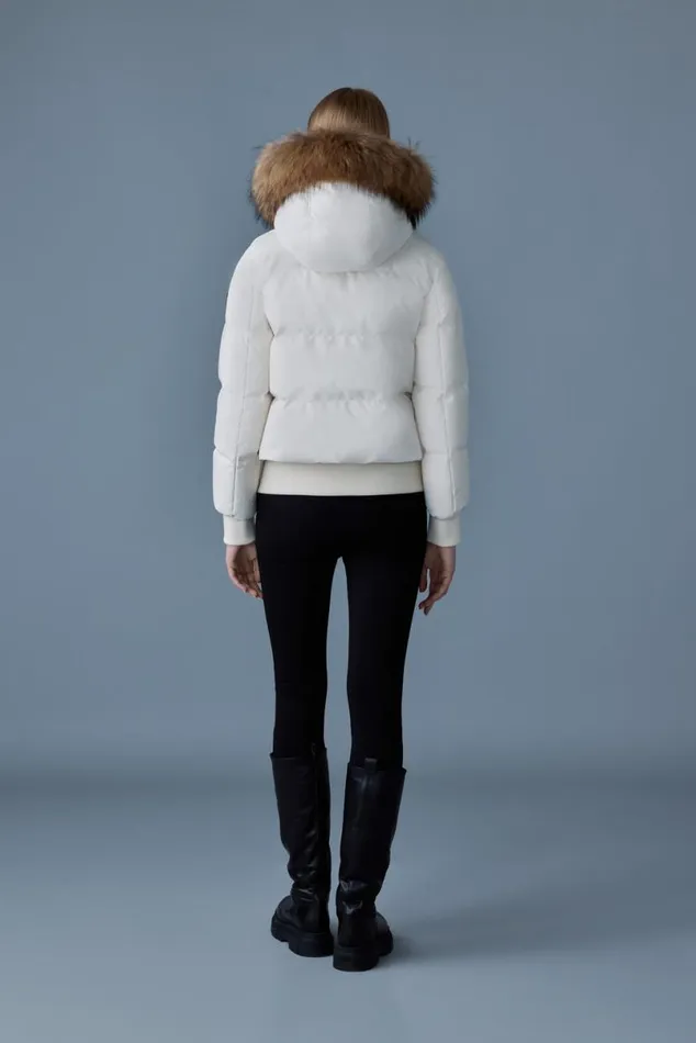 Downs and Jackets Women Mackage NEFIFZ Down Jacket With Removable Fur Trimmed Hood Cream Downs and Jackets Women Mackage NEFIFZ Down Jacket With Removable Fur Trimmed Hood Cream